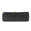 シャネル CHANEL マトラッセ フルフラップ ブラック ラムスキン ショルダーバッグ ゴールド金具 黒 チェーンショルダ― ココマーク