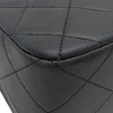 シャネル CHANEL マトラッセ フルフラップ ブラック ラムスキン ショルダーバッグ ゴールド金具 黒 チェーンショルダ― ココマーク