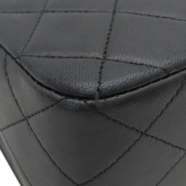 シャネル CHANEL マトラッセ フルフラップ ブラック ラムスキン ショルダーバッグ ゴールド金具 黒 チェーンショルダ― ココマーク