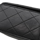 シャネル CHANEL マトラッセ フルフラップ ブラック ラムスキン ショルダーバッグ ゴールド金具 黒 チェーンショルダ― ココマーク