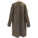 エルメス HERMES マルジェラ期 ムートン ブラウン ラムスキン 13198 コート 茶 グレージュ