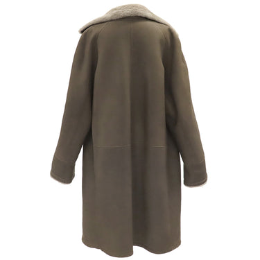 エルメス HERMES マルジェラ期 ムートン ブラウン ラムスキン 13198 コート 茶 グレージュ