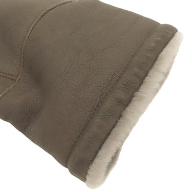 エルメス HERMES マルジェラ期 ムートン ブラウン ラムスキン 13198 コート 茶 グレージュ