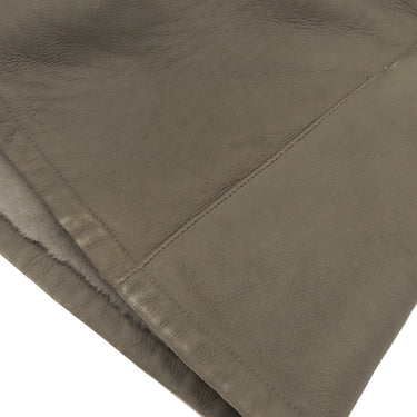 エルメス HERMES マルジェラ期 ムートン ブラウン ラムスキン 13198 コート 茶 グレージュ