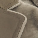 エルメス HERMES マルジェラ期 ムートン ブラウン ラムスキン 13198 コート 茶 グレージュ