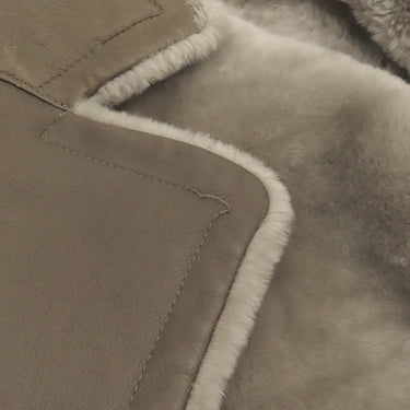 エルメス HERMES マルジェラ期 ムートン ブラウン ラムスキン 13198 コート 茶 グレージュ