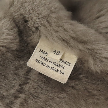 エルメス HERMES マルジェラ期 ムートン ブラウン ラムスキン 13198 コート 茶 グレージュ