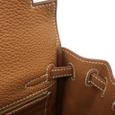 エルメス HERMES ケリー25 内縫い ゴールド トゴ 2WAYバッグ ゴールド金具 新品 未使用 茶 ショルダー 新刻印