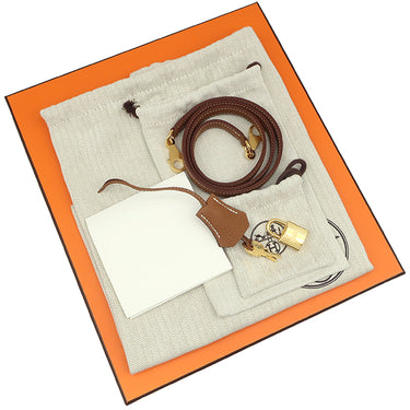 エルメス HERMES ケリー25 内縫い ゴールド トゴ 2WAYバッグ ゴールド金具 新品 未使用 茶 ショルダー 新刻印