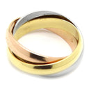 カルティエ Cartier トリニティ クラシック ホワイトゴールドXイエローゴールドXピンクゴールド K18WG K18YG K18PG #51(JP11) リング 指輪 3連 3カラー 10号