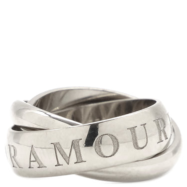 カルティエ Cartier トリニティ 1998年クリスマス限定 ホワイトゴールド K18WG #47(JP7) リング 指輪 3連 6.5号