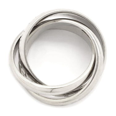 カルティエ Cartier トリニティ 1998年クリスマス限定 ホワイトゴールド K18WG #47(JP7) リング 指輪 3連 6.5号