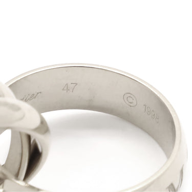 カルティエ Cartier トリニティ 1998年クリスマス限定 ホワイトゴールド K18WG #47(JP7) リング 指輪 3連 6.5号