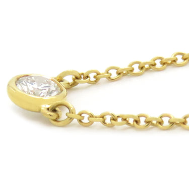 ティファニー Tiffany & Co バイザヤード シングルダイヤモンド ペンダント イエローゴールド K18YG ダイヤモンド ネックレス 750YG T&Co. 1石 エルサペレッティ