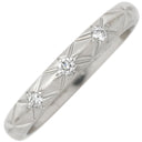 シャネル CHANEL マトラッセ プラチナシルバー Pt950 純正ダイヤモンド #46(JP6) リング 指輪 純正ダイヤ 3P 6号