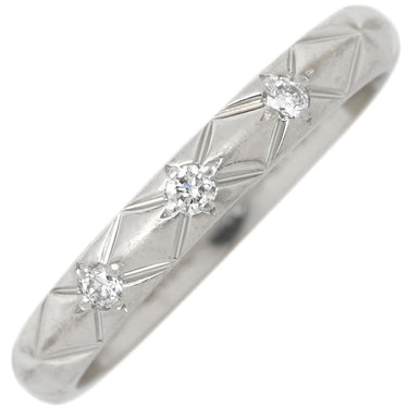 シャネル CHANEL マトラッセ プラチナシルバー Pt950 純正ダイヤモンド #46(JP6) リング 指輪 純正ダイヤ 3P 6号