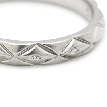 シャネル CHANEL マトラッセ プラチナシルバー Pt950 純正ダイヤモンド #46(JP6) リング 指輪 純正ダイヤ 3P 6号