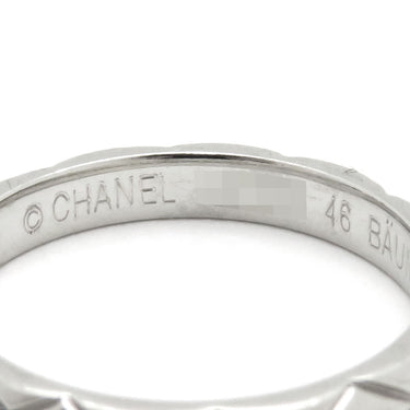 シャネル CHANEL マトラッセ プラチナシルバー Pt950 純正ダイヤモンド #46(JP6) リング 指輪 純正ダイヤ 3P 6号