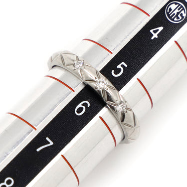 シャネル CHANEL マトラッセ プラチナシルバー Pt950 純正ダイヤモンド #46(JP6) リング 指輪 純正ダイヤ 3P 6号