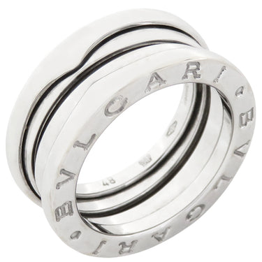 ブルガリ BVLGARI ビーゼロワン B-zero1 2バンドリング ホワイトゴールド K18WG #48(JP8) リング 指輪 750 18金 7.5号