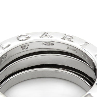 ブルガリ BVLGARI ビーゼロワン B-zero1 2バンドリング ホワイトゴールド K18WG #48(JP8) リング 指輪 750 18金 7.5号