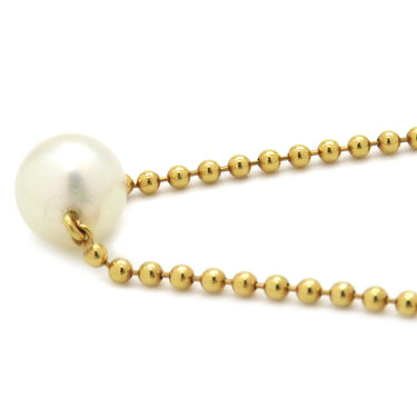 ミキモト MIKIMOTO パールネックレス イエローゴールド×パールホワイト K18YG パール ネックレス MIKIMOTO 1P 一粒 真珠 18K Au750