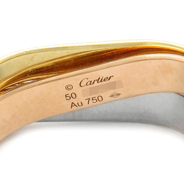カルティエ Cartier トリニティ クッション リング クラシック ホワイトゴールドXイエローゴールドXピンクゴールド K18WG K18YG K18PG #50(JP10) リング 指輪 3連 3カラー 8号