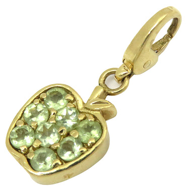 ポンテヴェキオ Ponte Vecchio イエローゴールド K18WG ペリドット ペンダントトップ チャーム ペリドット リンゴモチーフ 18K 18金 Au750