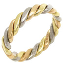 クリスチャン・ディオール Christian Dior 3カラー ツイストリング イエローゴールド×ピンクゴールド×ホワイトゴールド K18YG K18PG K18WG リング 指輪 750 18K   10号