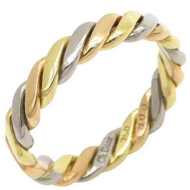 クリスチャン・ディオール Christian Dior 3カラー ツイストリング イエローゴールド×ピンクゴールド×ホワイトゴールド K18YG K18PG K18WG リング 指輪 750 18K   10号