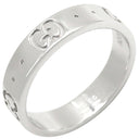 グッチ GUCCI アイコン スリム 660070 ホワイトゴールド K18WG #8 リング 指輪 Au750 750 18K 7.5号