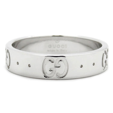 グッチ GUCCI アイコン スリム 660070 ホワイトゴールド K18WG #8 リング 指輪 Au750 750 18K 7.5号