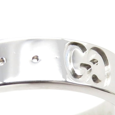 グッチ GUCCI アイコン スリム 660070 ホワイトゴールド K18WG #8 リング 指輪 Au750 750 18K 7.5号