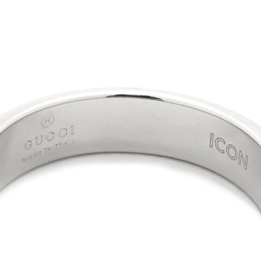 グッチ GUCCI アイコン スリム 660070 ホワイトゴールド K18WG #8 リング 指輪 Au750 750 18K 7.5号