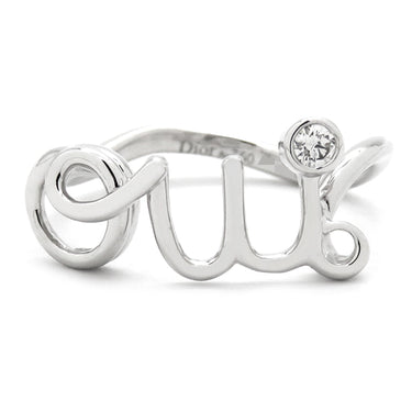 クリスチャン・ディオール Christian Dior ウィ Oui JOUI95002  ホワイトゴールド K18WG ダイヤモンド #46(JP6) リング 指輪 ウイ 1Pダイヤ 6号