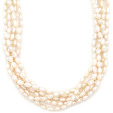 TASAKI TASAKI 淡水パールネックレス 5連 パールホワイト×シルバー シルバー パール ネックレス シルバー