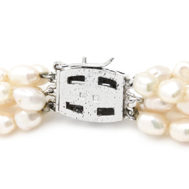 TASAKI TASAKI 淡水パールネックレス 5連 パールホワイト×シルバー シルバー パール ネックレス シルバー