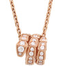 ブルガリ BVLGARI セルペンティ ヴァイパー ピンクゴールド K18PG ダイヤモンド ネックレス ペンダント 18K 750 18金