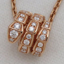 ブルガリ BVLGARI セルペンティ ヴァイパー ピンクゴールド K18PG ダイヤモンド ネックレス ペンダント 18K 750 18金