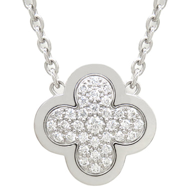 ヴァンクリーフアーペル Van Cleef & Arpels ピュア アルハンブラ ダイヤ ホワイトゴールド K18WG ダイヤモンド ネックレス Au750