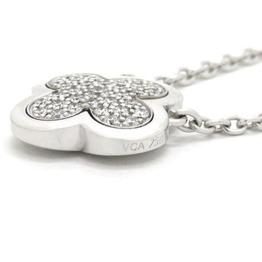 ヴァンクリーフアーペル Van Cleef & Arpels ピュア アルハンブラ ダイヤ ホワイトゴールド K18WG ダイヤモンド ネックレス Au750