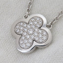 ヴァンクリーフアーペル Van Cleef & Arpels ピュア アルハンブラ ダイヤ ホワイトゴールド K18WG ダイヤモンド ネックレス Au750