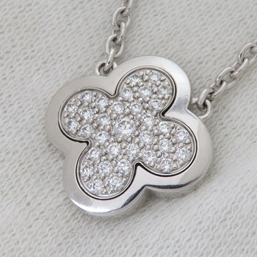 ヴァンクリーフアーペル Van Cleef & Arpels ピュア アルハンブラ ダイヤ ホワイトゴールド K18WG ダイヤモンド ネックレス Au750