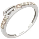 ノンブランド NON BRAND ベルトモチーフ ダイヤリング ホワイトゴールド K18WG ダイヤモンド リング 指輪 750 11号