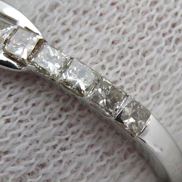 ノンブランド NON BRAND ベルトモチーフ ダイヤリング ホワイトゴールド K18WG ダイヤモンド リング 指輪 750 11号