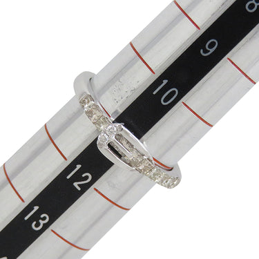 ノンブランド NON BRAND ベルトモチーフ ダイヤリング ホワイトゴールド K18WG ダイヤモンド リング 指輪 750 11号