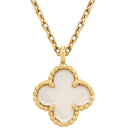 ヴァンクリーフアーペル Van Cleef & Arpels スウィート アルハンブラ ペンダント VCARF69100 パールホワイトXイエローゴールド K18YG マザーオブパール ネックレス 白 Au750 18K