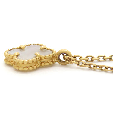 ヴァンクリーフアーペル Van Cleef & Arpels スウィート アルハンブラ ペンダント VCARF69100 パールホワイトXイエローゴールド K18YG マザーオブパール ネックレス 白 Au750 18K