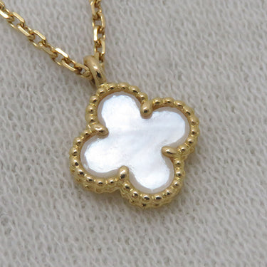 ヴァンクリーフアーペル Van Cleef & Arpels スウィート アルハンブラ ペンダント VCARF69100 パールホワイトXイエローゴールド K18YG マザーオブパール ネックレス 白 Au750 18K
