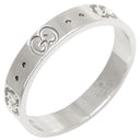 グッチ GUCCI アイコン スリム 660070 ホワイトゴールド K18WG #18 リング 指輪 Au750 18K ホワイトゴールド 17号